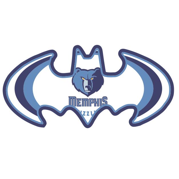 Memphis Grizzlies Batman Logo fabric transfer